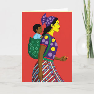 Krachtige Moeder Grafische Kunstkaart Kaart