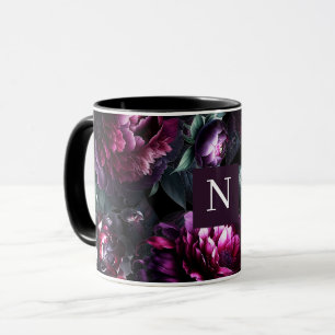 Krachtige Mooie Bloemen Zwarte Betoverde Bloementu Mok