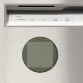 Krachtige mosgroene magneet met vierkant middenstu (Insitu (Vaatwasser))