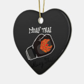 Krachtige Muay Thai-vechter Grafisch Keramisch Ornament (Links)