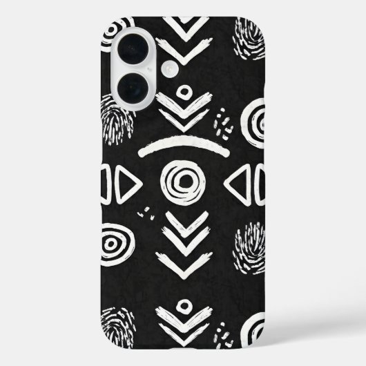 Krachtige Mud Cloth – Zwart & Wit Patroon Case-Mate iPhone Case (Achterkant)
