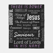 Krachtige naam van Jezus Christelijk Fleece Deken (Voorkant)