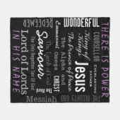 Krachtige naam van Jezus Christelijk Fleece Deken (Voorkant (Horizontaal))