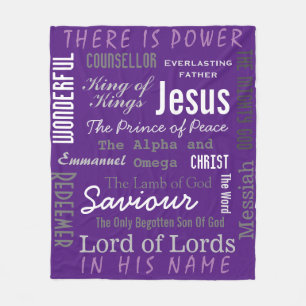 Krachtige naam van Jezus Christelijk Fleece Deken