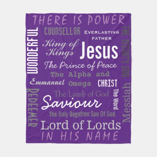 Krachtige naam van Jezus Christelijk Fleece Deken (Voorkant)