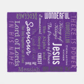 Krachtige naam van Jezus Christelijk Fleece Deken (Voorkant (Horizontaal))