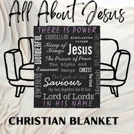 Krachtige naam van Jezus Christelijk Fleece Deken
