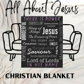 Krachtige naam van Jezus Christelijk Fleece Deken