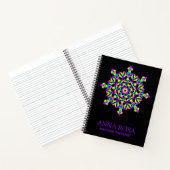 *~* Krachtige Neon Mandala Neon Blue Yellow Magent Notitieboek (Binnen)