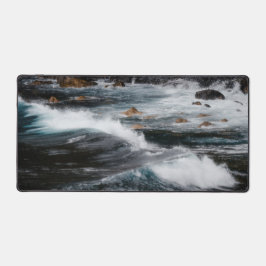 Krachtige Oceaangolven Kustkunstfotografie Bureaumat