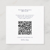 Krachtige Oceaangolven Kustregister QR-code Vierkante Visitekaartje (Achterkant)