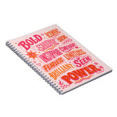 Krachtige & Onstoppbare Retro Inspirerende Typogra Notitieboek (Rechterzijde)