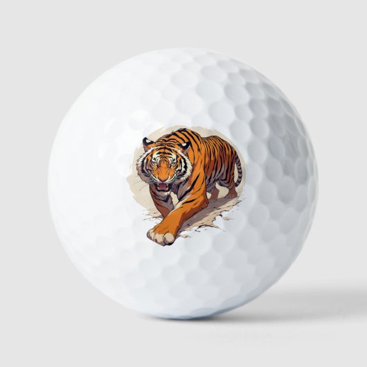 Krachtige Oplaad Tijger Golfballen (Voorkant)