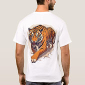Krachtige Oplaad Tijger T-shirt (Achterkant)