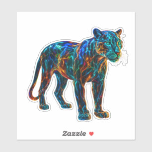 Krachtige Panther-kunst Sticker