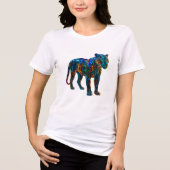 Krachtige Panther-kunst Tri-Blend Shirt (Voorkant)