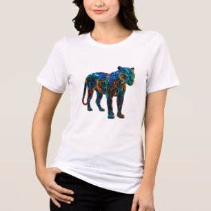 Krachtige Panther-kunst Tri-Blend Shirt