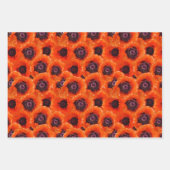 Krachtige papavers inpakpapier vel (Voorkant 3)