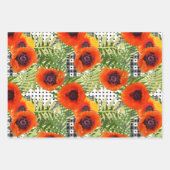 Krachtige papavers inpakpapier vel (Voorkant 2)