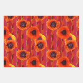 Krachtige papavers inpakpapier vel (Voorkant)