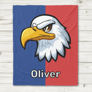 Krachtige Patriottische Cartoon Adelaar Fleece Deken