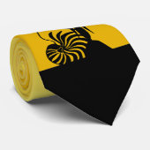 Krachtige pijl kanak. Citroengeel Stropdas (Opgerold)