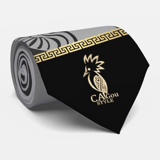 Krachtige pijl kanak. Grijs. Stropdas (Opgerold)