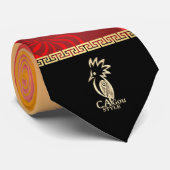 Krachtige pijl op kanak. Bloedoranje. Stropdas (Opgerold)