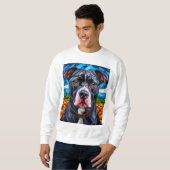 Krachtige Pitbull hond Trui (Voorkant volledig)