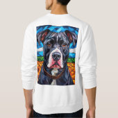Krachtige Pitbull hond Trui (Achterkant)