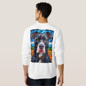 Krachtige Pitbull hond Trui (Achterkant volledig)