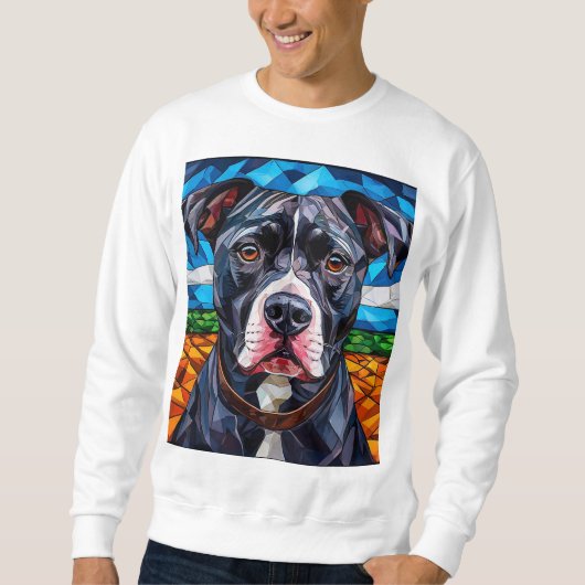 Krachtige Pitbull hond Trui (Voorkant)