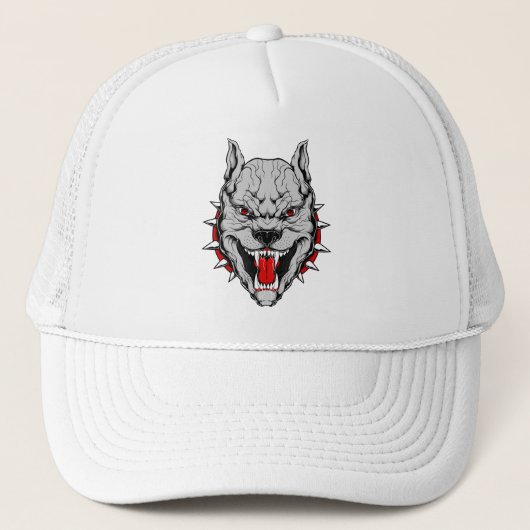 Krachtige pitbull trucker pet (Voorkant)
