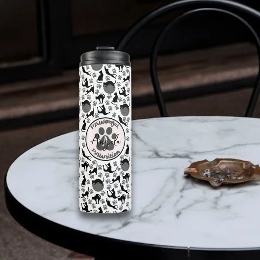 Krachtige Positie Stretching Yoga Cat Thermosbeker