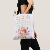 Krachtige Postivite Quote met Lotus Tote Bag (Dichtbij)