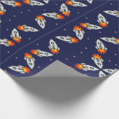 Krachtige raketten cadeaupapier (Hoek)