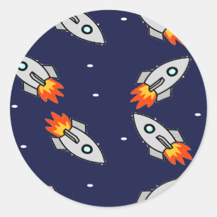 Krachtige raketten ronde sticker