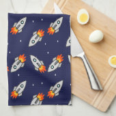 Krachtige raketten theedoek (Quarter Fold)