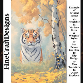Krachtige Regal Tiger, Intense Gaze CB2 Decoupage Tissuepapier