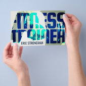 Krachtige reus blend fitness trainer blauw flyer (Hand)