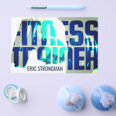 Krachtige reus blend fitness trainer blauw flyer (Enkel)