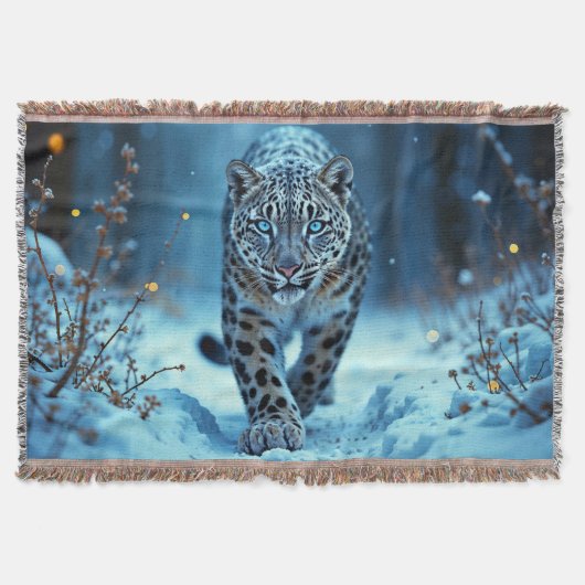 Krachtige roofdier besneeuwde wildernis koude scho deken (Voorkant)