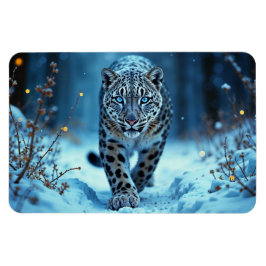 Krachtige roofdier besneeuwde wildernis koude scho magneet