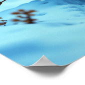 Krachtige roofdier besneeuwde wildernis koude scho poster (Hoek)