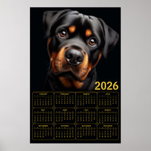 Krachtige Rottweiler 2026 Agenda Poster