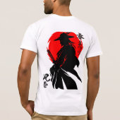 Krachtige Samurai Kunst voor Martial Arts Fans T-shirt (Achterkant)