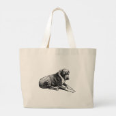 Krachtige Schaduw, Zachte Helling Grote Tote Bag (Achterkant)