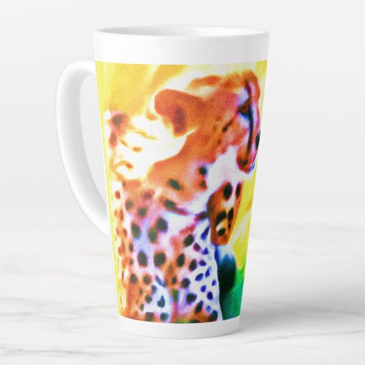 Krachtige Schetah Dierenschildering. Bestel nu Latte Mok (Linkerhoek)