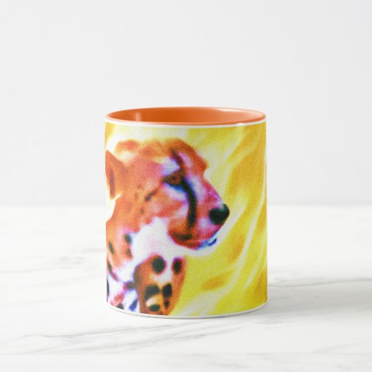 Krachtige Schetah Dierenschildering. Bestel nu Mok (Midden)