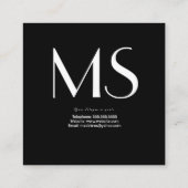 Krachtige schoonheidslip na druppelen vierkante visitekaartje (Achterkant)